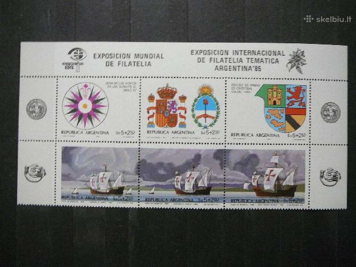 Burlaiviai Kolumbas Herbai Argentina 1984 arg1684