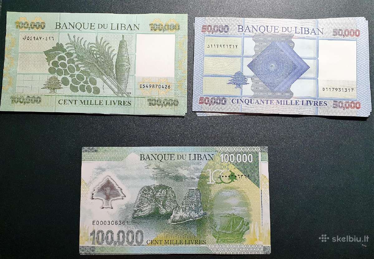Libano banknotai 1 - 100 000 nominalo - nuotraukos Nr. 2