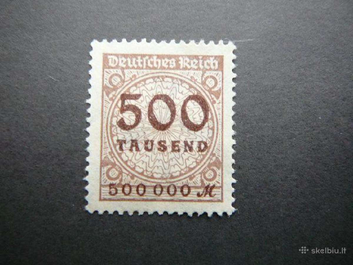 Standartai Vokietija 1923 500t Mlh vkt313sb
