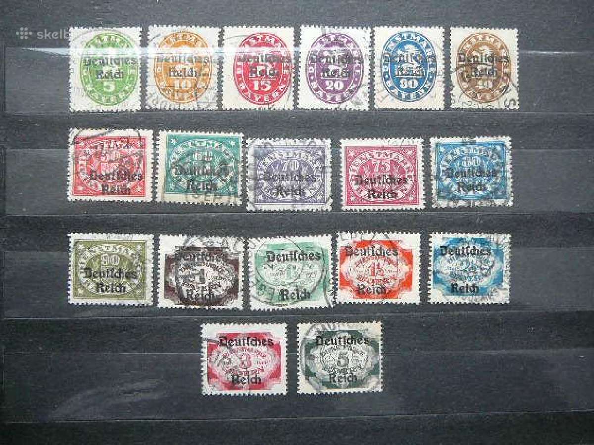 Dienstmarken Bavarija Vokietija 1920 vdm34/51a