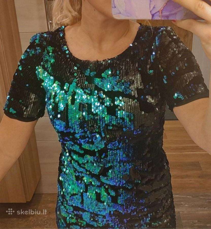 Žėrinti, puošni Topshop suknelė su žvyneliais - nuotraukos Nr. 8