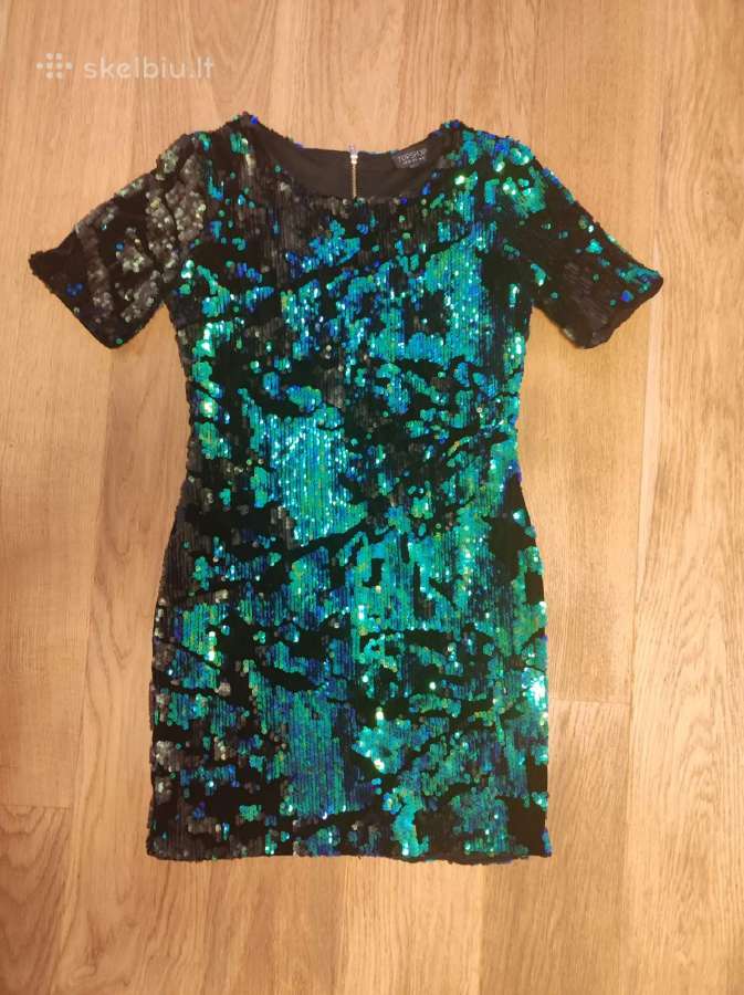 Žėrinti, puošni Topshop suknelė su žvyneliais - nuotraukos Nr. 16