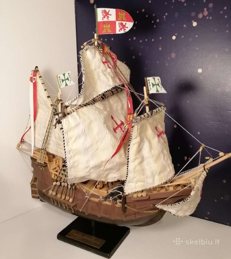 Rankų darbo Santa Maria laivo modelis - nuotraukos Nr. 2