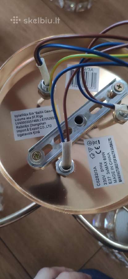Lubinis šviestuvas Baltik Gaisma, 3 x 60 W - nuotraukos Nr. 4