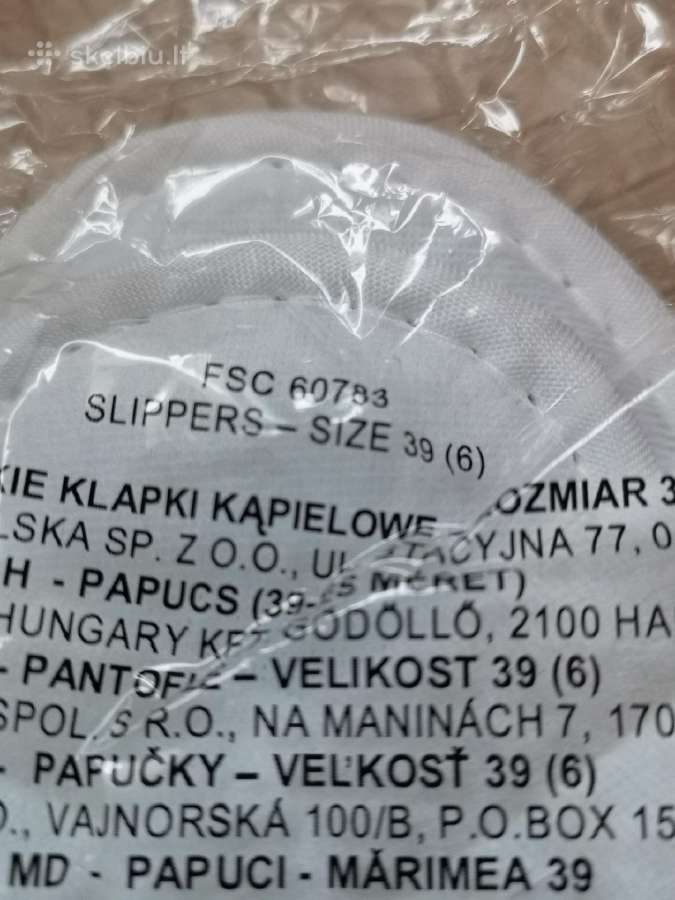 Naujos baltos minkštos šlepetės. - nuotraukos Nr. 3