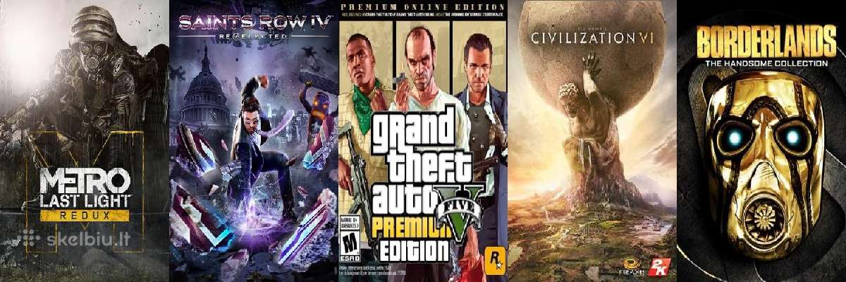 Gta 5 / Metro 2033 / Civilization Vi / Saints Row
