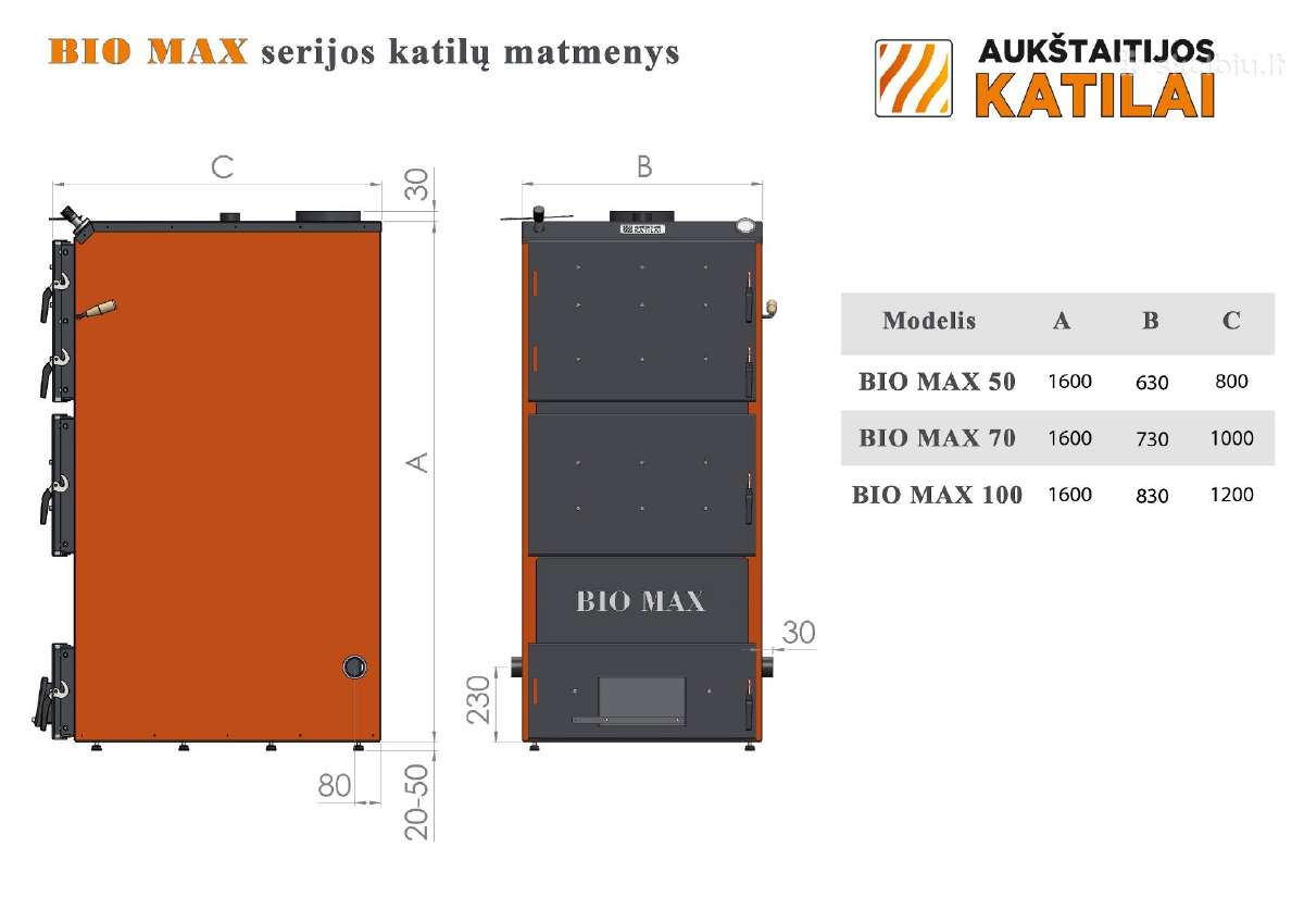 Kieto kuro katilai "Biomax" 50kw ,70kw ir 100kw - nuotraukos Nr. 3