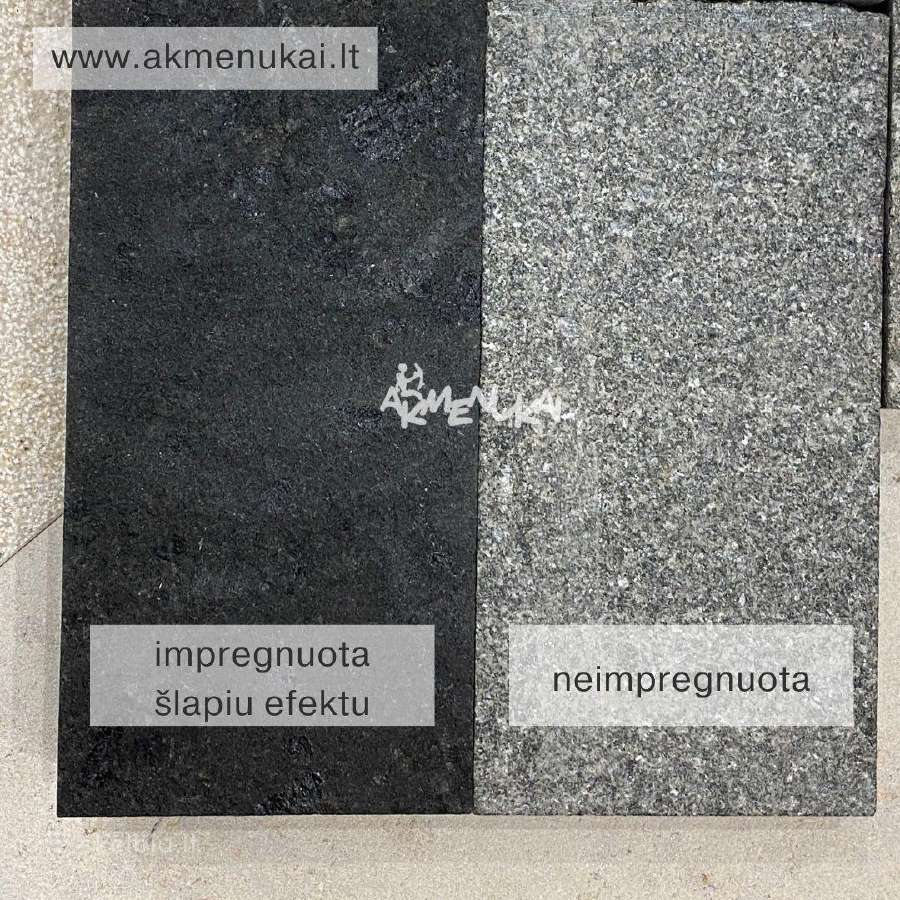 Akmens Impregnantai. Šlapias efektas