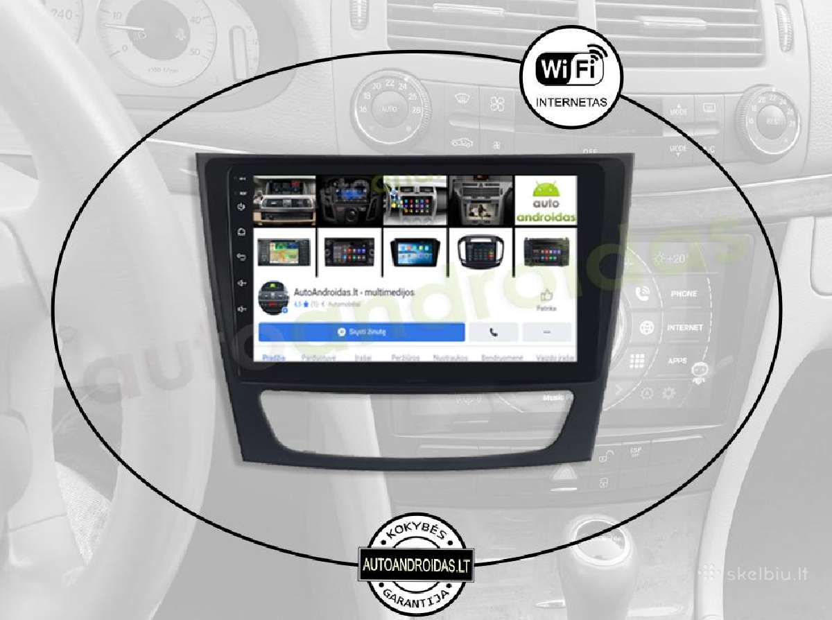 Mercedes W211 2011-21 Android multimedia GPS/WiFi - nuotraukos Nr. 3