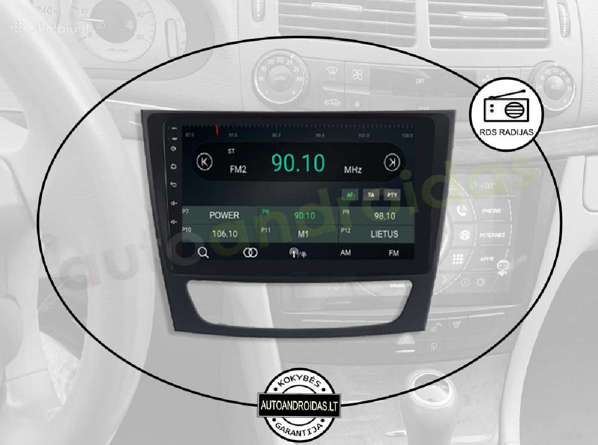 Mercedes W211 2011-21 Android multimedia GPS/WiFi - nuotraukos Nr. 4