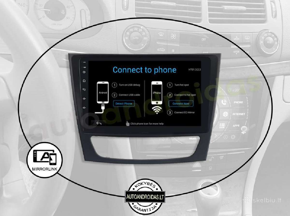 Mercedes W211 2011-21 Android multimedia GPS/WiFi - nuotraukos Nr. 10