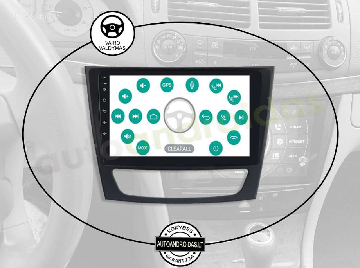 Mercedes W211 2011-21 Android multimedia GPS/WiFi - nuotraukos Nr. 11