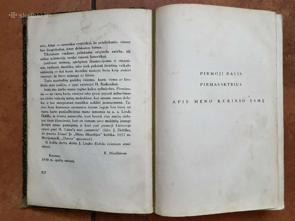 Hippolyte Taine "Meno filosofija" 1 tomas 1938 m. - nuotraukos Nr. 5