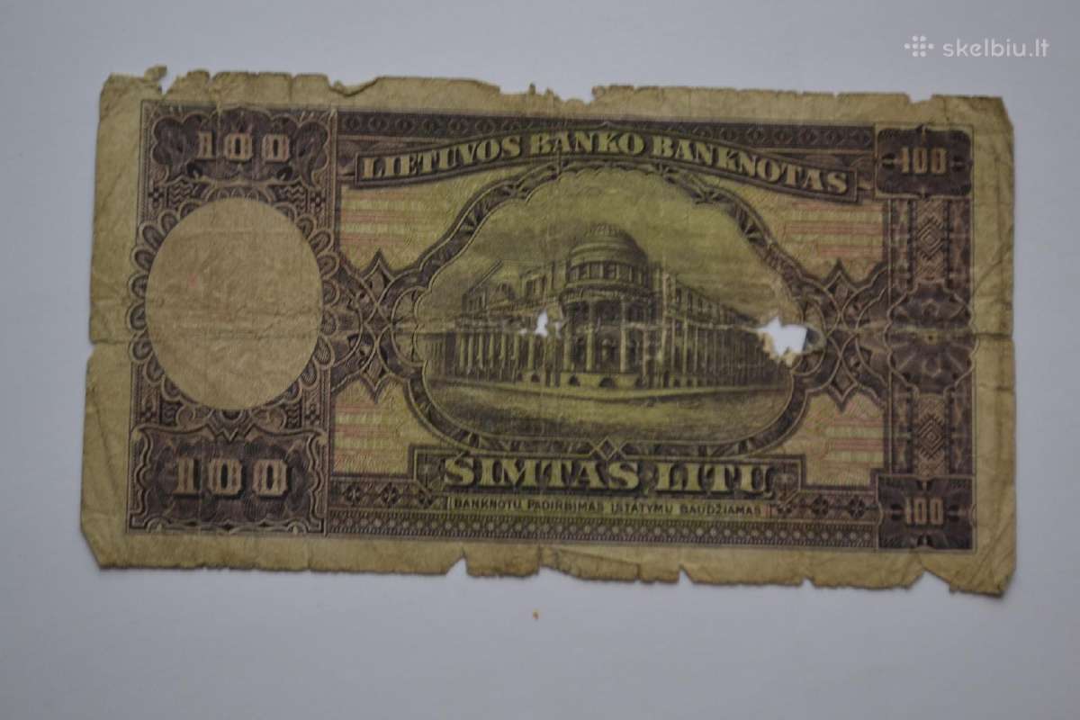 100 litu 1928 m. - nuotraukos Nr. 2
