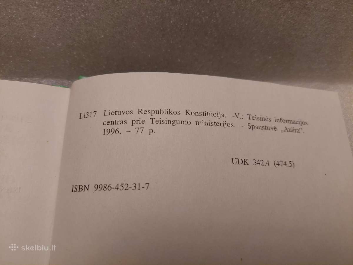 Lietuvos respublikos konstitucija - nuotraukos Nr. 3