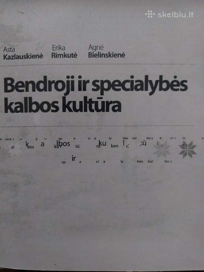 Bendroji specialybės kalbos kultūra