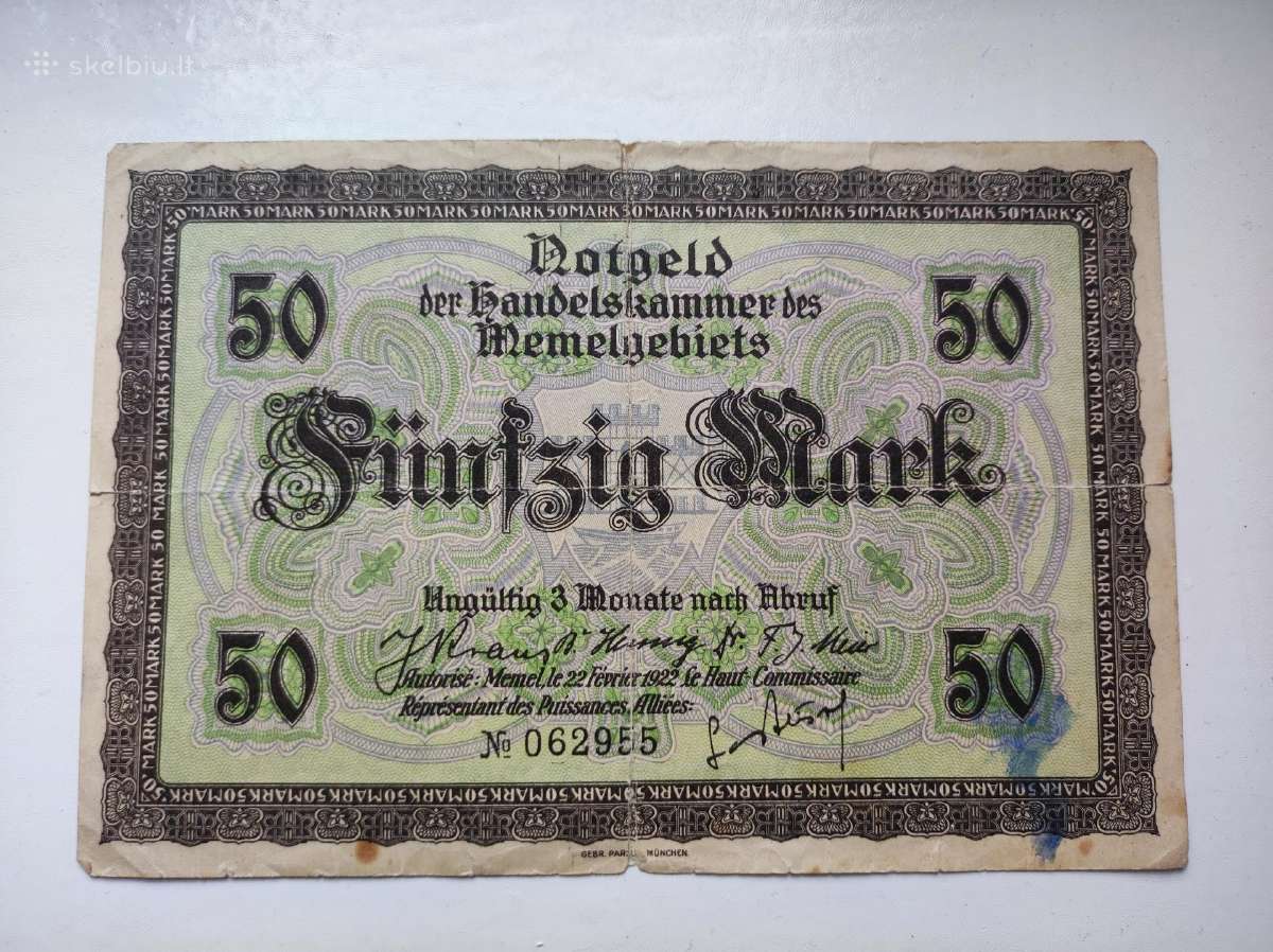 Memel 50 markiu 1922 - nuotraukos Nr. 2