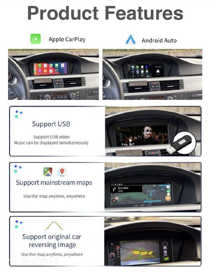 Carplay Android Auto Bmw Audi VW Mercedess Lexus - nuotraukos Nr. 24