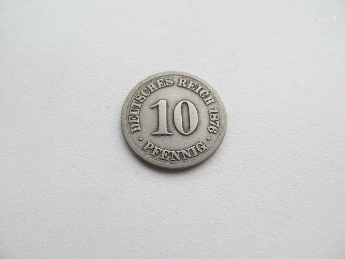 10 pfennig , Vokietija , 1876 Aa, Jj - nuotraukos Nr. 3