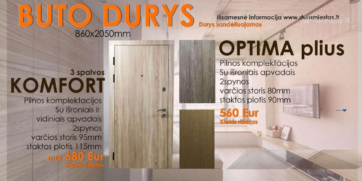 Lauko durys ir Buto. Vilniaus sandėliuose nuo 399 - nuotraukos Nr. 3