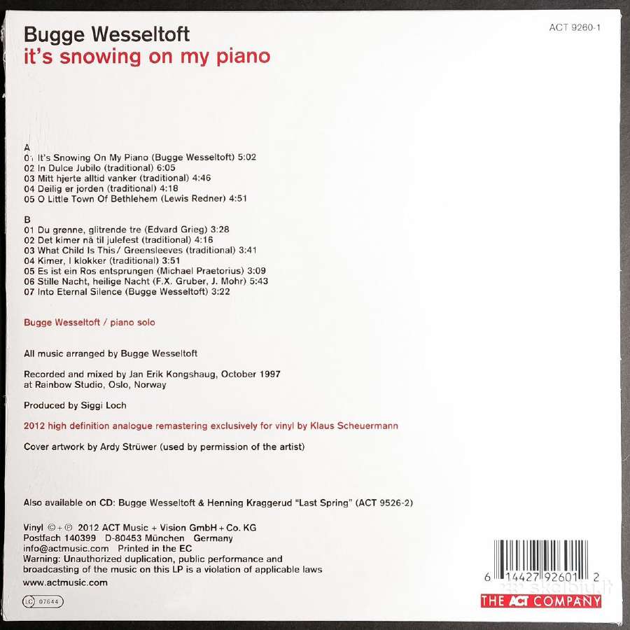 Bugge Wesseltoft - Its Snowing On My Piano - nuotraukos Nr. 2