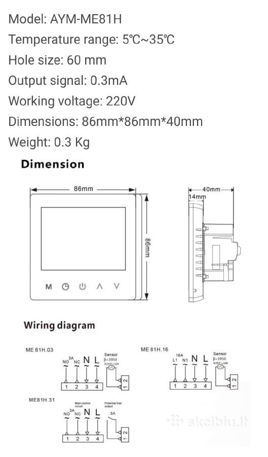 3 vnt termostatai šildymo įrangai - nuotraukos Nr. 3
