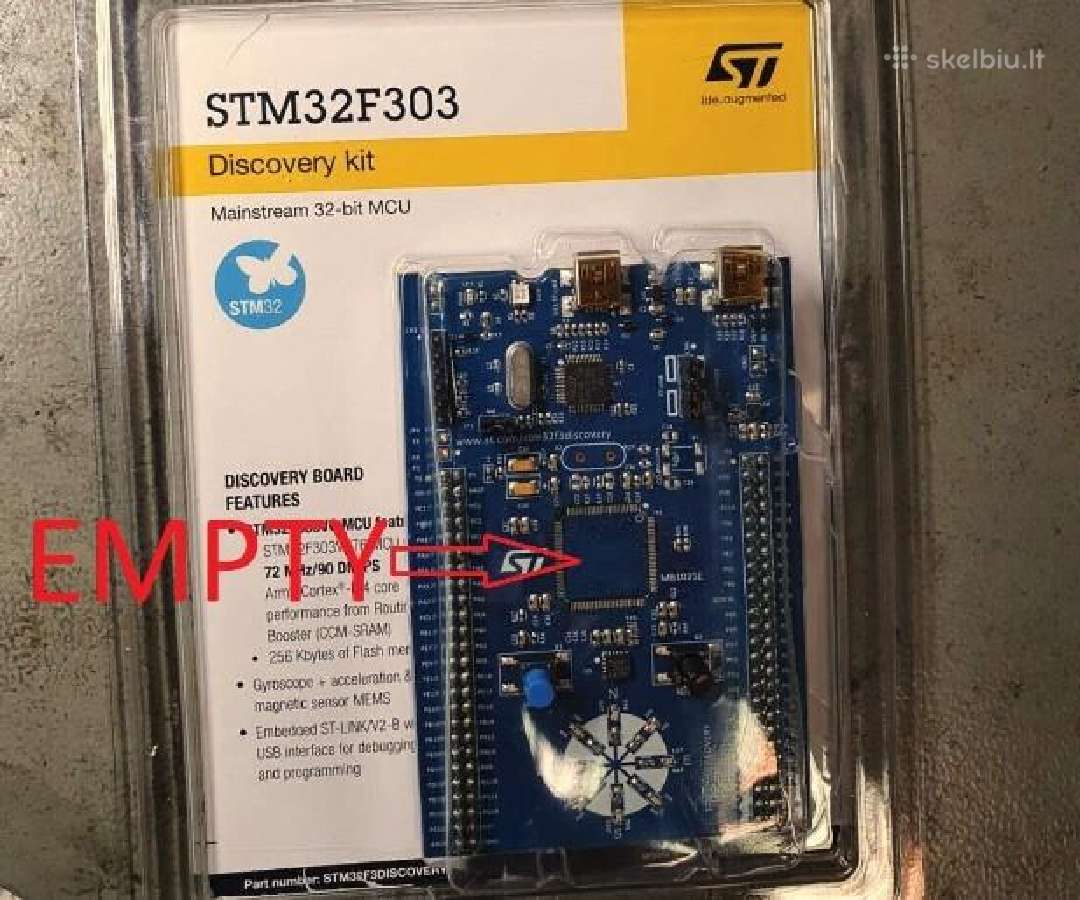 Stm32f303 discovery Evaluation Kit - nuotraukos Nr. 3
