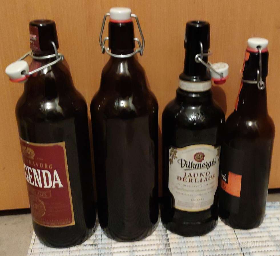 Stiklinis butelis atlaužiamu daugkartiniu kamščiu - nuotraukos Nr. 4