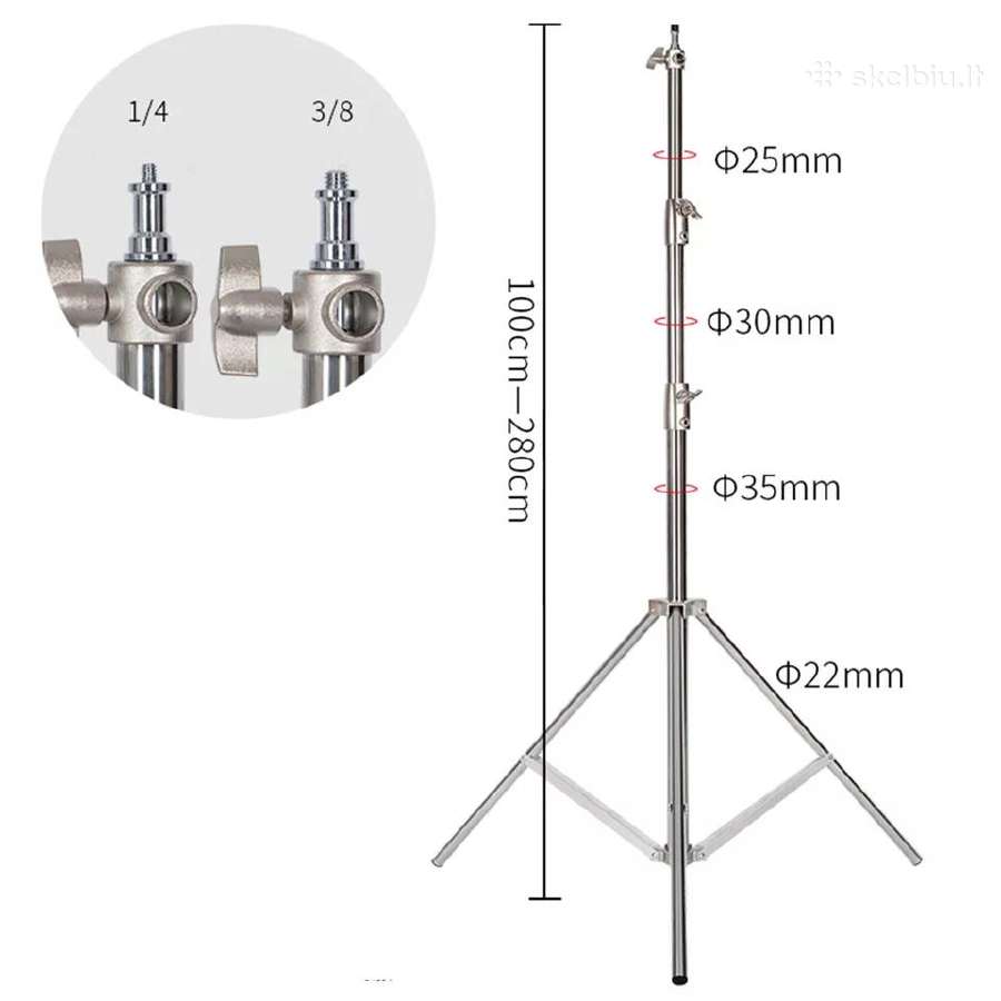 2,80 m studijinis juodas stovas - nuotraukos Nr. 12