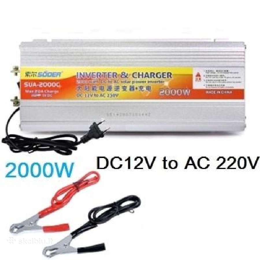 Hibridinis įtampos keitiklis – inverteris 12v-220v