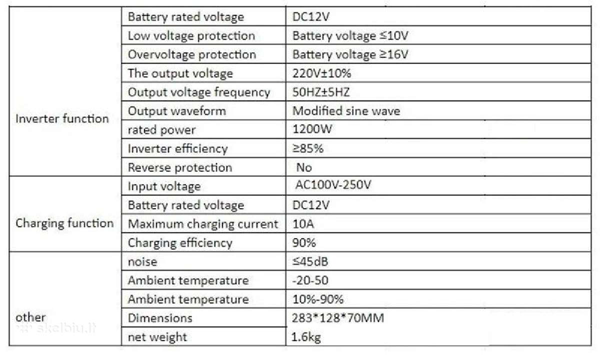 Hibridinis įtampos keitiklis – inverteris 12v-220v - nuotraukos Nr. 4
