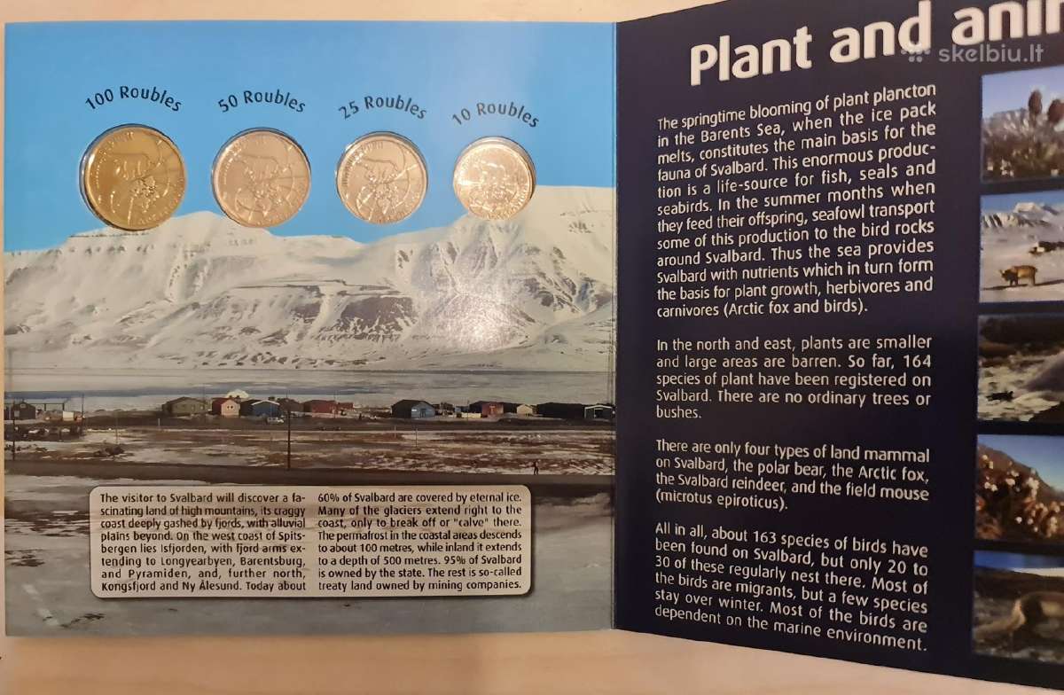 Svalbard'o (Špitsbergeno) 1993m. 4 monetų rinkinys - nuotraukos Nr. 4