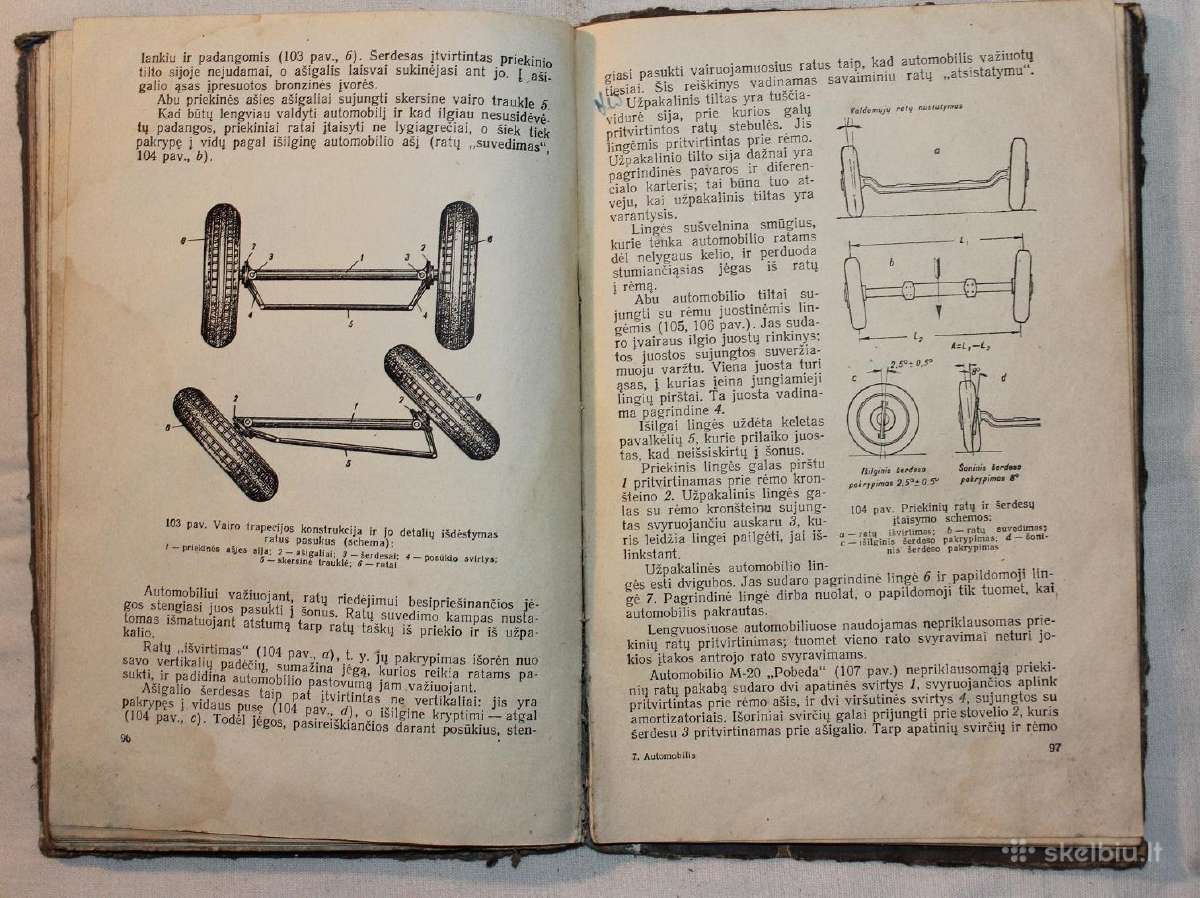 Mašinų mokslo pagrindai Automobilis knyga 1960m. - nuotraukos Nr. 14