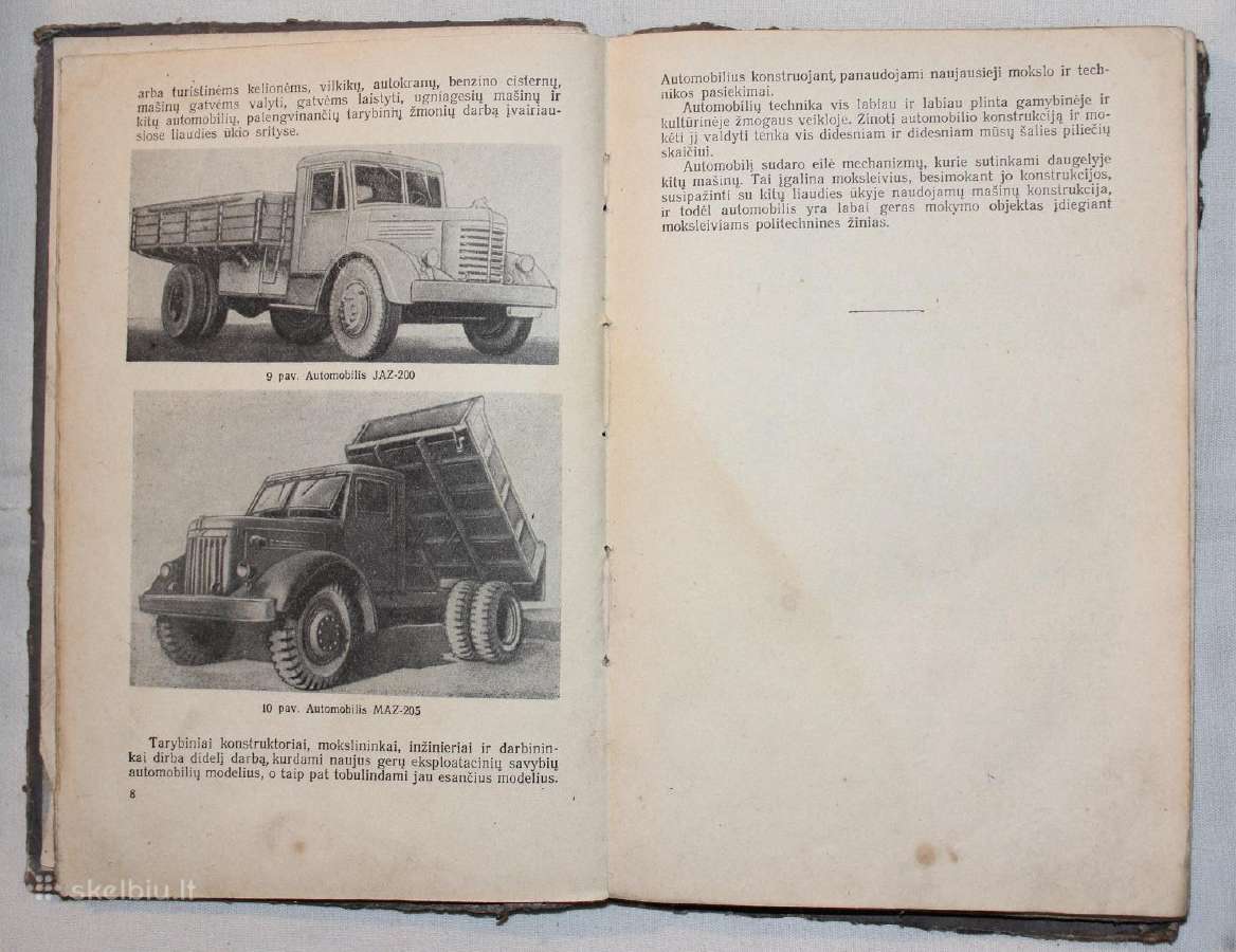 Mašinų mokslo pagrindai Automobilis knyga 1960m. - nuotraukos Nr. 5