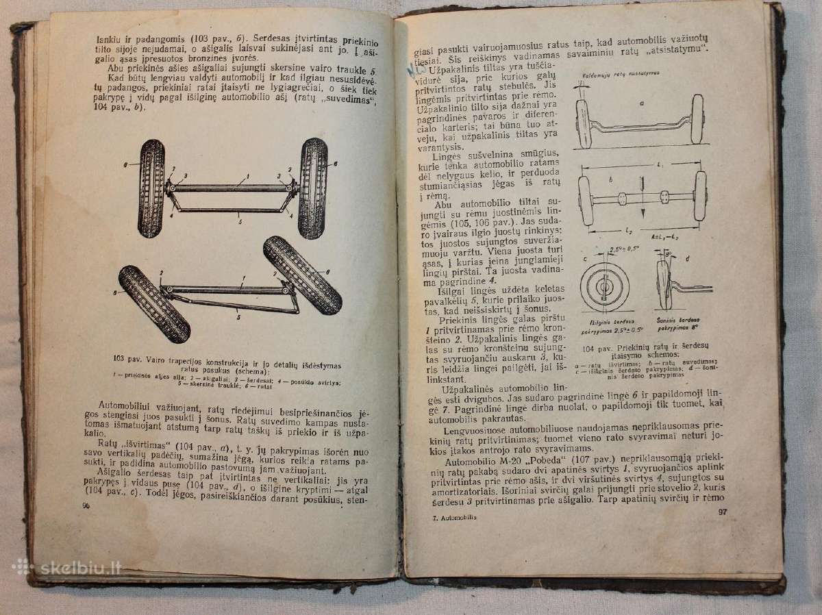 Mašinų mokslo pagrindai Automobilis knyga 1960m. - nuotraukos Nr. 14