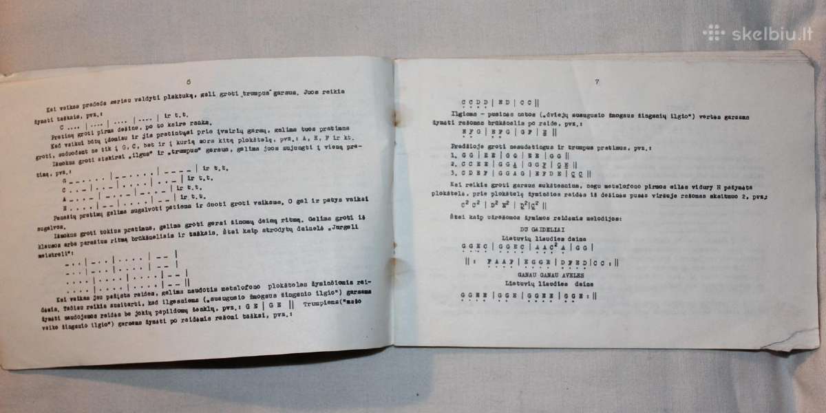 Metalofonas instrumento instrukcija 1973m. Vilnius - nuotraukos Nr. 5