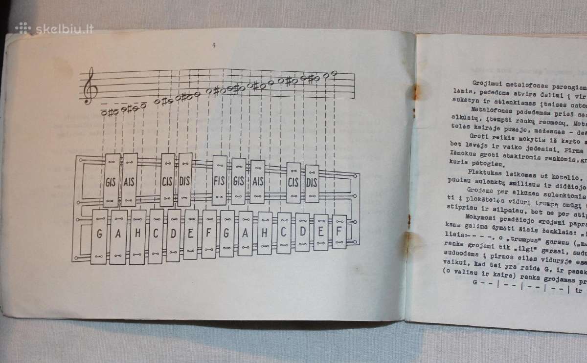 Metalofonas instrumento instrukcija 1973m. Vilnius - nuotraukos Nr. 4