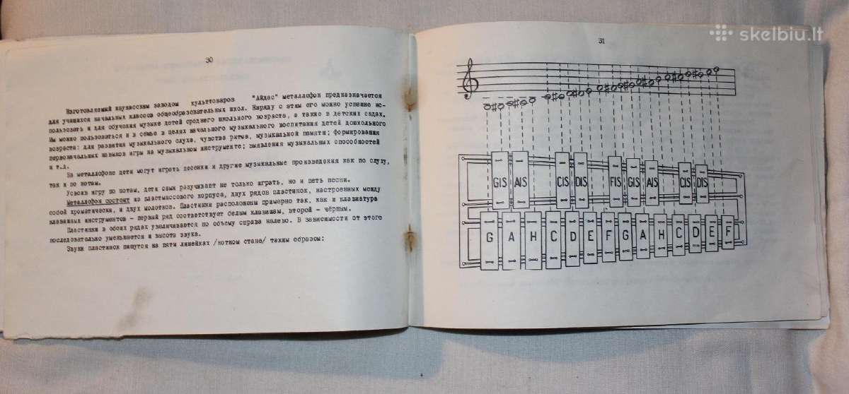 Metalofonas instrumento instrukcija 1973m. Vilnius - nuotraukos Nr. 9