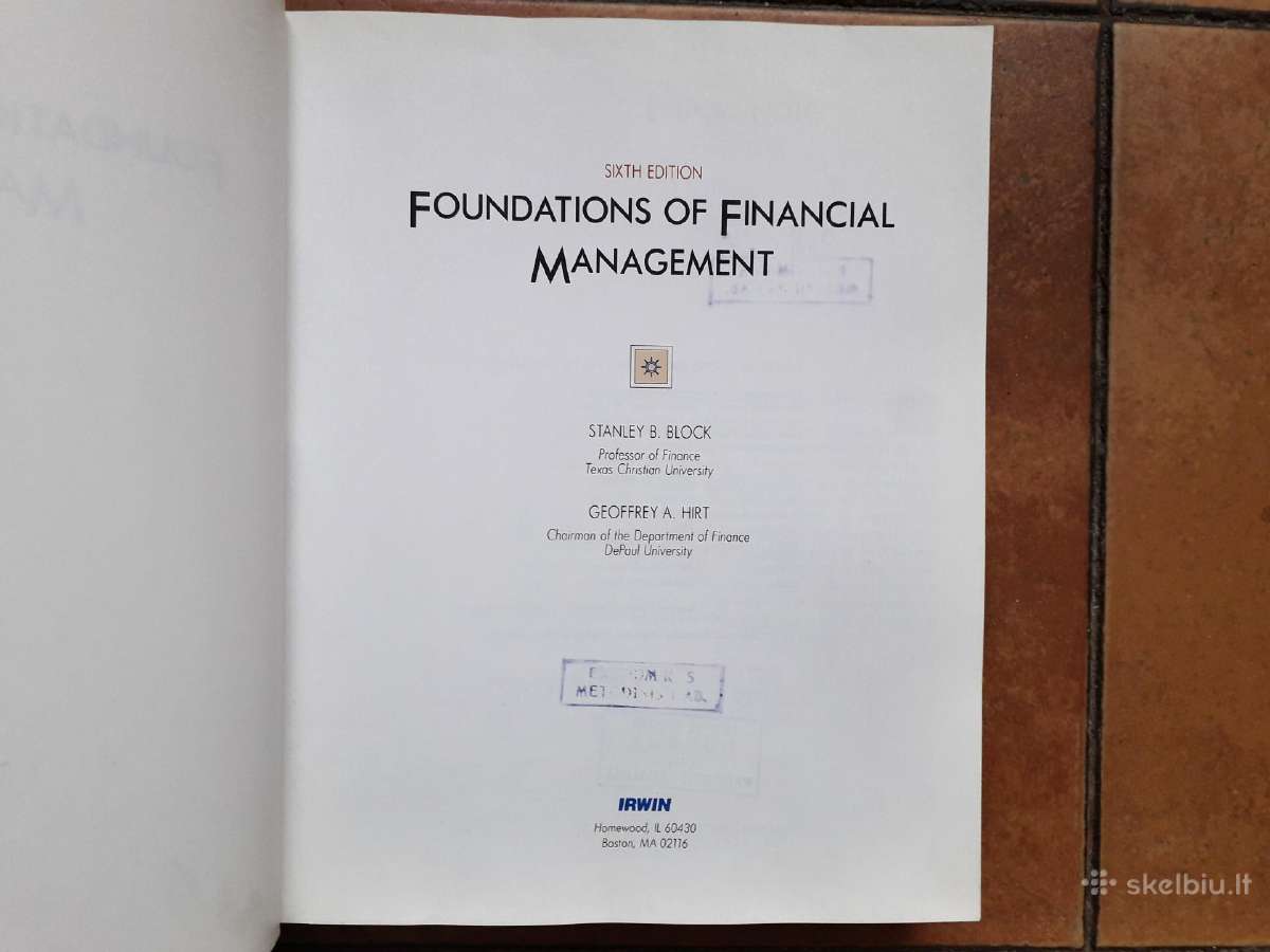S. B. Block "Foundations of financial management" - nuotraukos Nr. 3