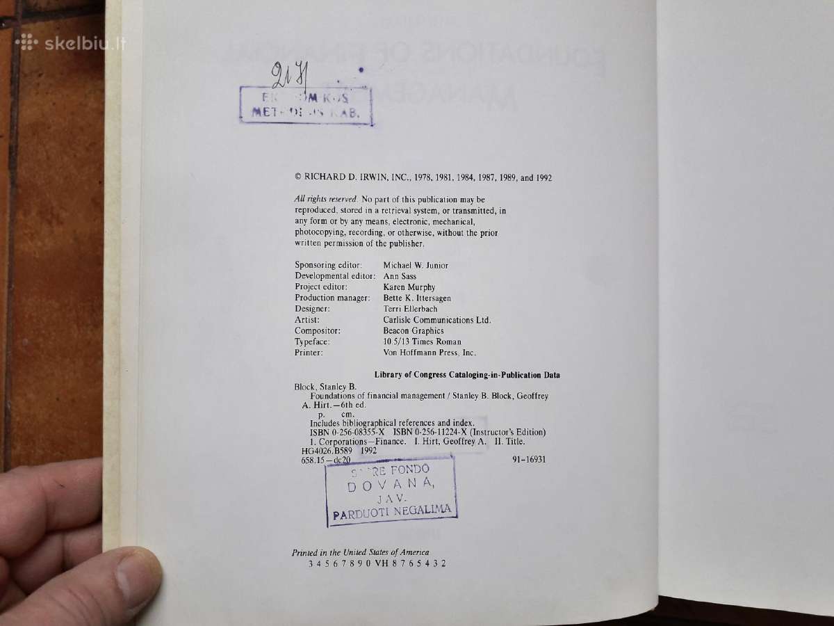 S. B. Block "Foundations of financial management" - nuotraukos Nr. 4