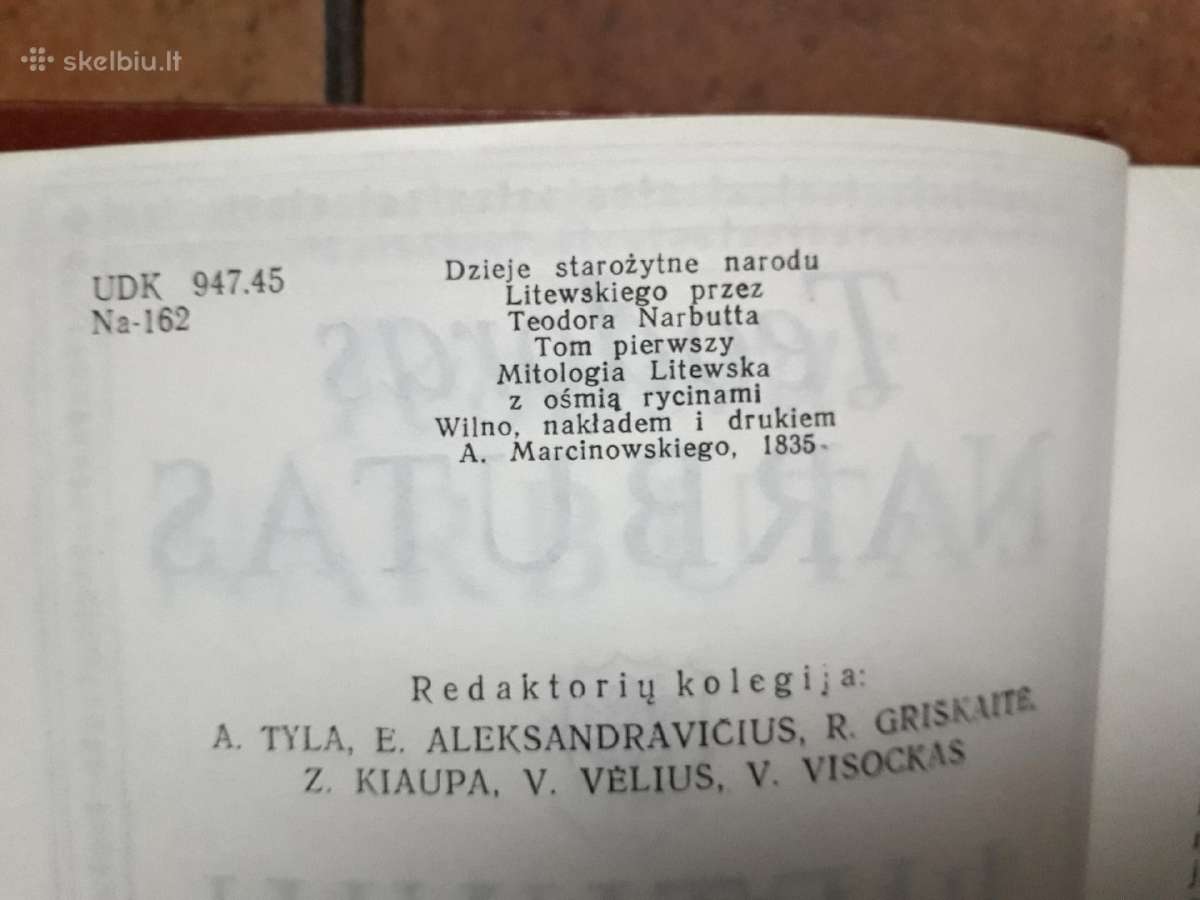 T. Narbutas "Lietuvių tautos istorija" 1 tomas - nuotraukos Nr. 4