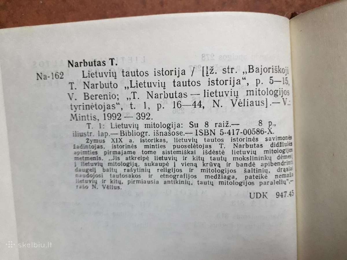 T. Narbutas "Lietuvių tautos istorija" 1 tomas - nuotraukos Nr. 13