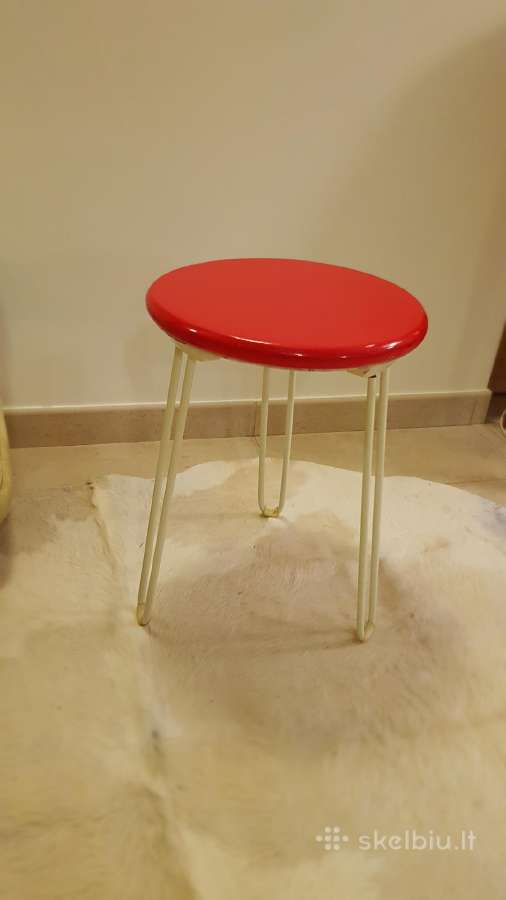 Vintažinis mid century Florence Knoll taburetukas - nuotraukos Nr. 5