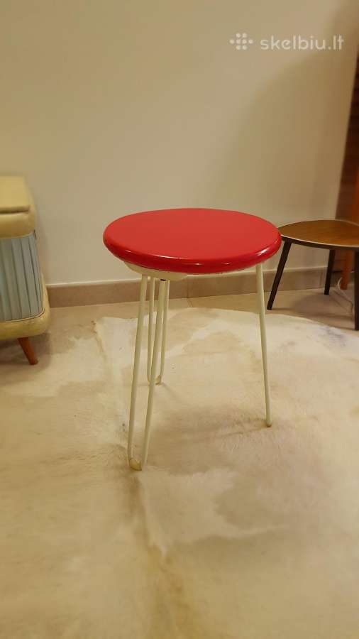 Vintažinis mid century Florence Knoll taburetukas - nuotraukos Nr. 10