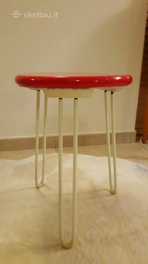 Vintažinis mid century Florence Knoll taburetukas - nuotraukos Nr. 13