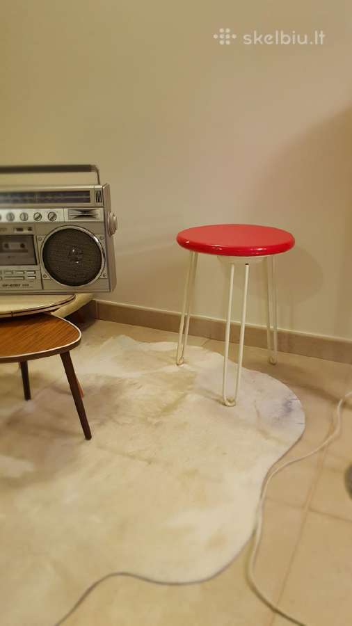 Vintažinis mid century Florence Knoll taburetukas - nuotraukos Nr. 14
