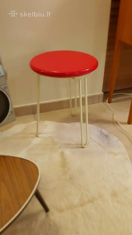 Vintažinis mid century Florence Knoll taburetukas - nuotraukos Nr. 18