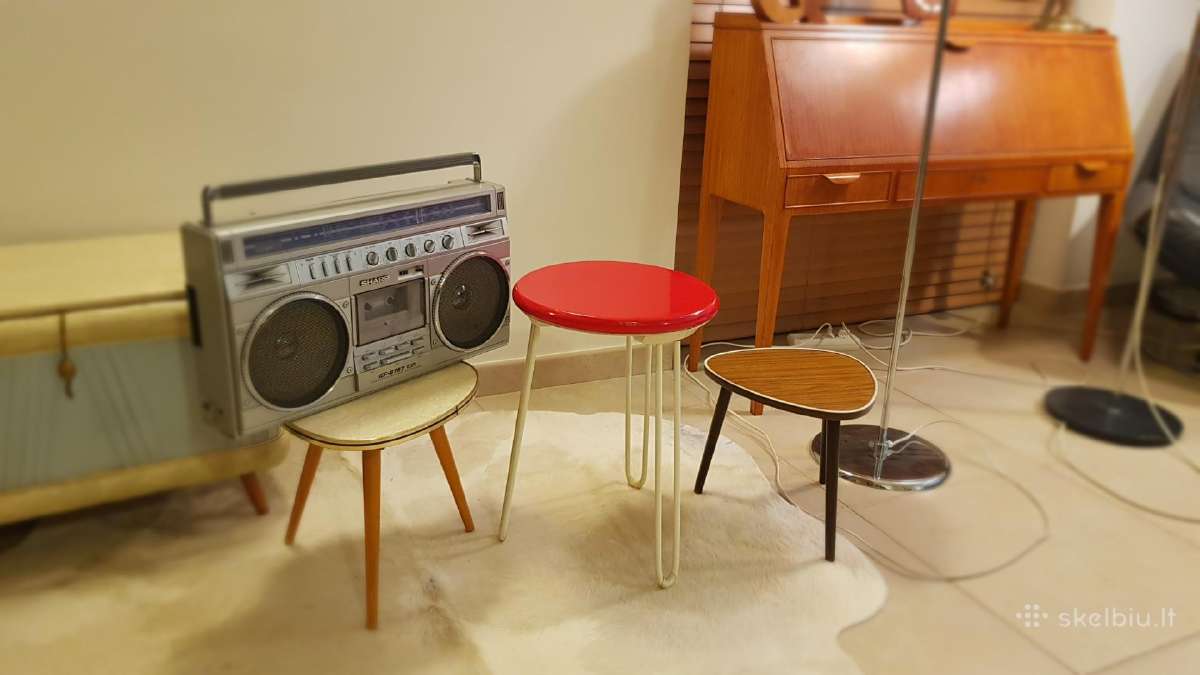 Vintažinis mid century Florence Knoll taburetukas - nuotraukos Nr. 23