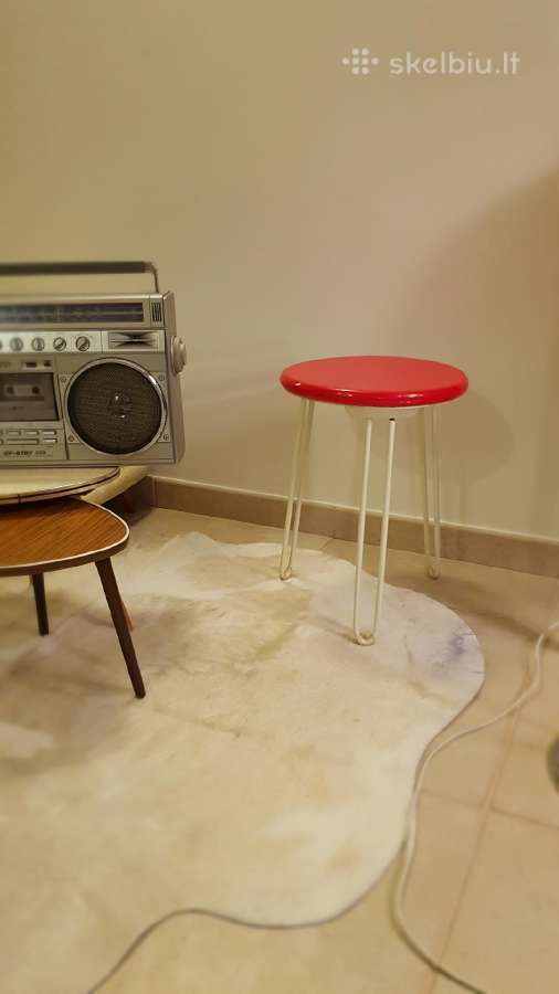 Vintažinis mid century Florence Knoll taburetukas - nuotraukos Nr. 27