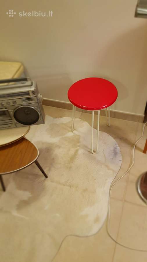 Vintažinis mid century Florence Knoll taburetukas - nuotraukos Nr. 28